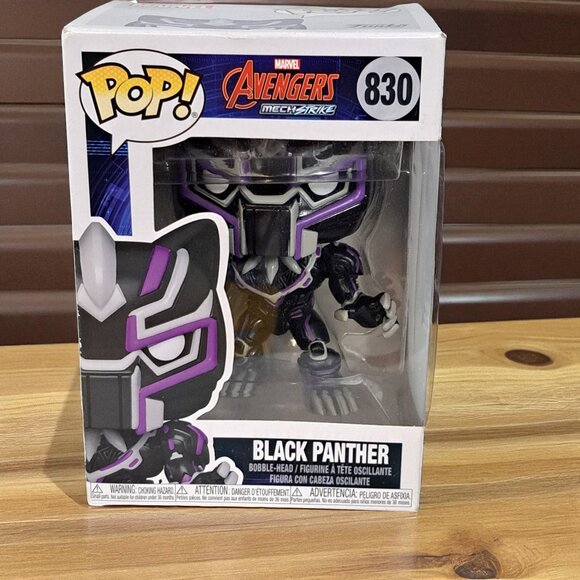 Funko Pop Marvel Avengers Mech Strike #830 Black Panther - Picture 1 of 8